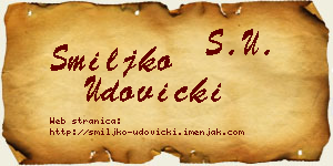 Smiljko Udovički vizit kartica